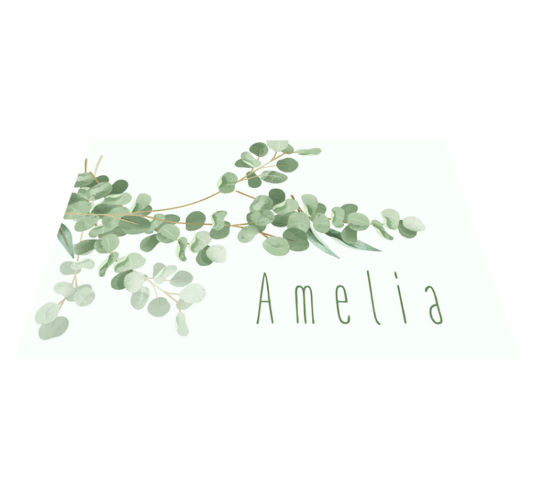 Mantel individual original Patrón de hojas "boho" - TenVinilo