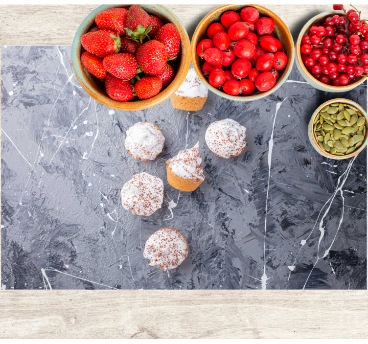 Mantel individual casa Cupcakes cremosos - TenVinilo