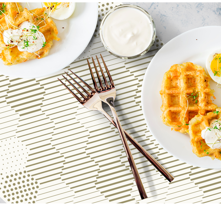 Mantel individual moderno Elegante hexágono - TenVinilo