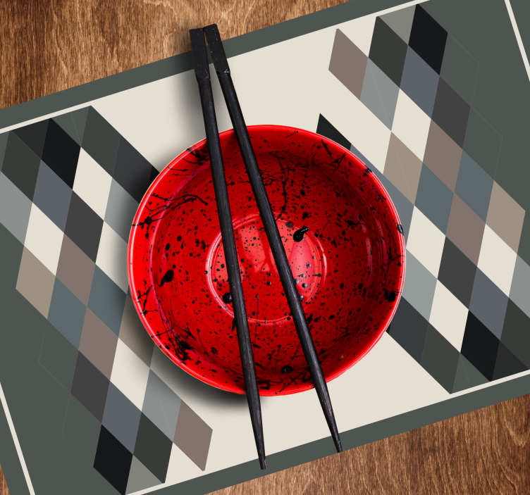 Individual mesa moderno superficie con patrón geométrico - TenVinilo