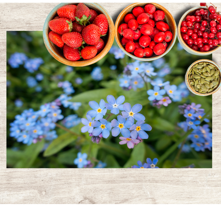 Individual mesa original delicado arreglo floral - TenVinilo