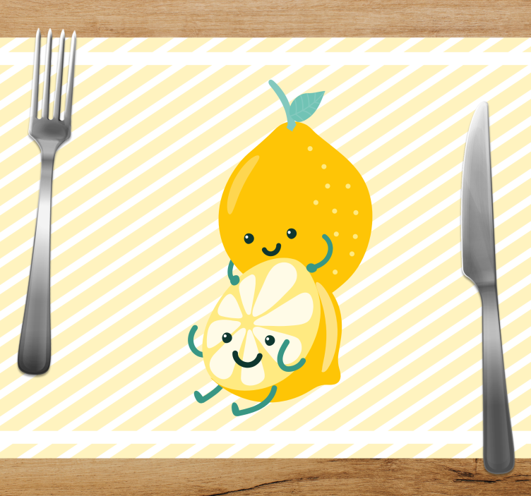 Mantel individual original Estilo de dibujos animados divertido d - TenVinilo