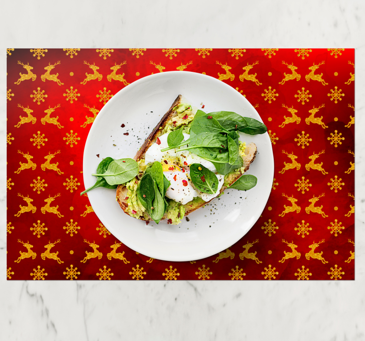 Manteles individuales casa Renos dorados - TenVinilo