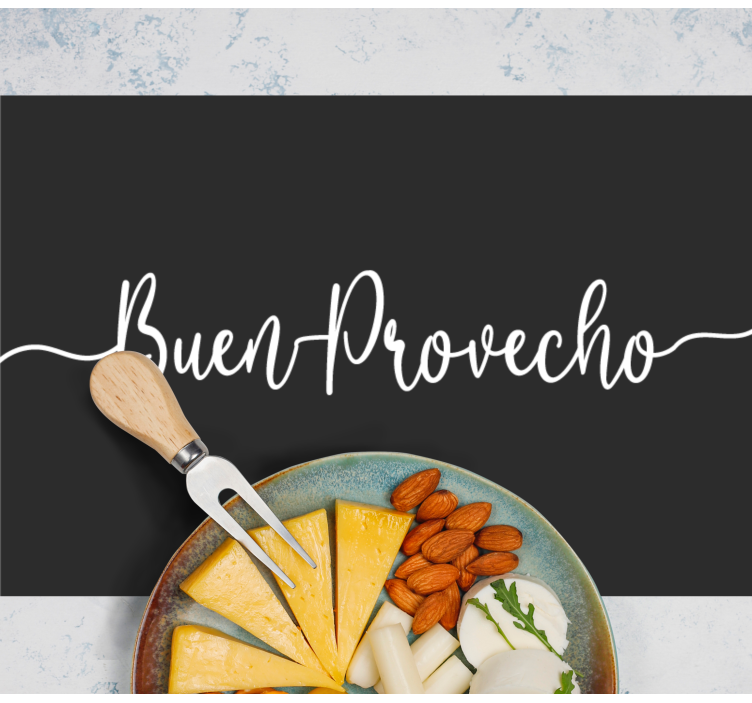 Mantel individual frases Disfrute de su comida - TenVinilo