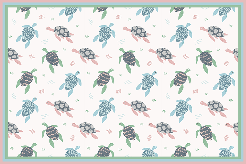 Individual mesa infantil diseño de tortuga - TenVinilo