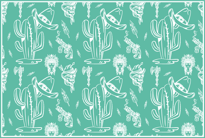 Individual mesa original diseño de cactus - TenVinilo