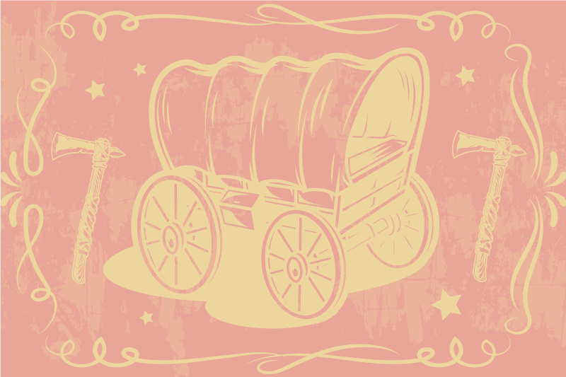 Individual mesa original ilustración de carro vintage - TenVinilo