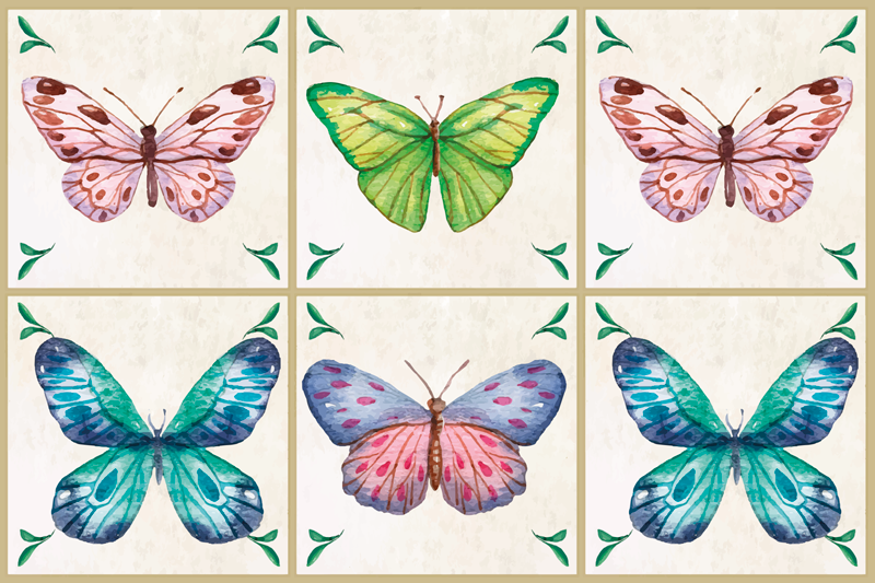 Individual mesa original composición de mariposas vibrantes - TenVinilo