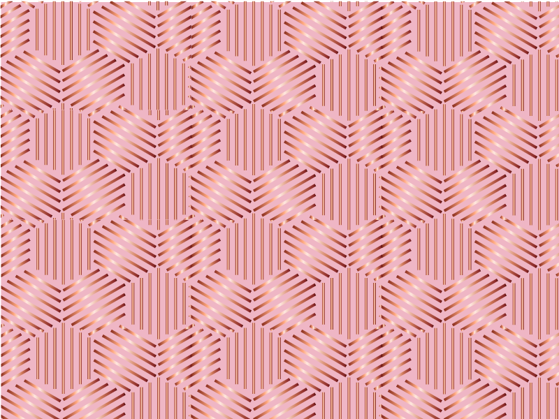 Mantel individual moderno hexágonos rosados - TenVinilo