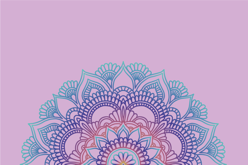 Mantel individual elegante mandala tono morado - TenVinilo