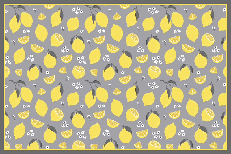 Individual mesa original con diseño de limones - TenVinilo