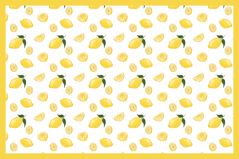 Individual mesa original superficie con limones - TenVinilo