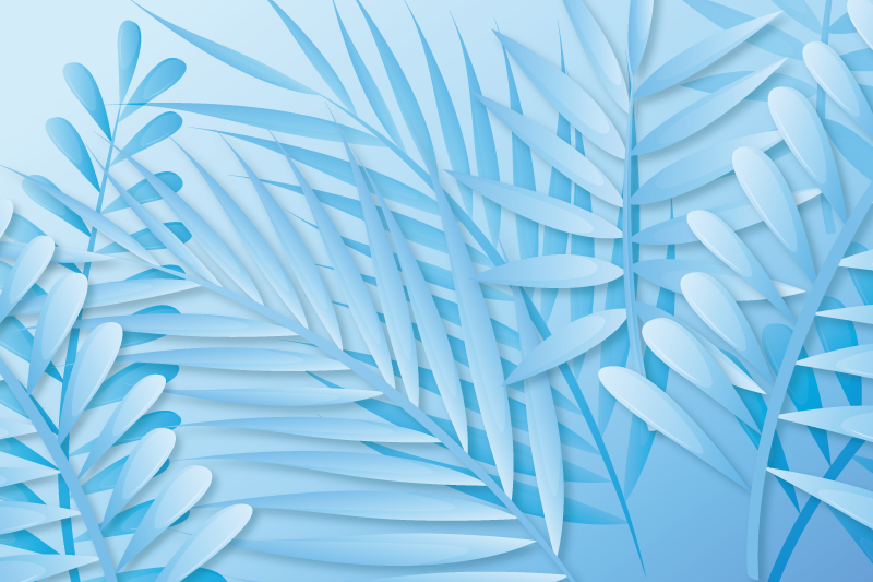 Individual de mesa patrón hoja de palma - TenVinilo