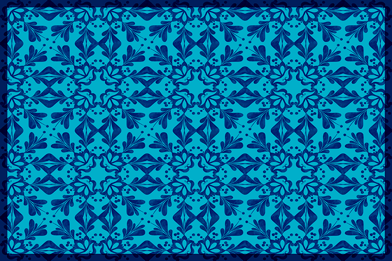 Individual de mesa patrón idea botánica elegante - TenVinilo