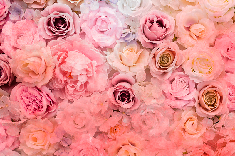 Individual de mesa patrón rosa floral - TenVinilo