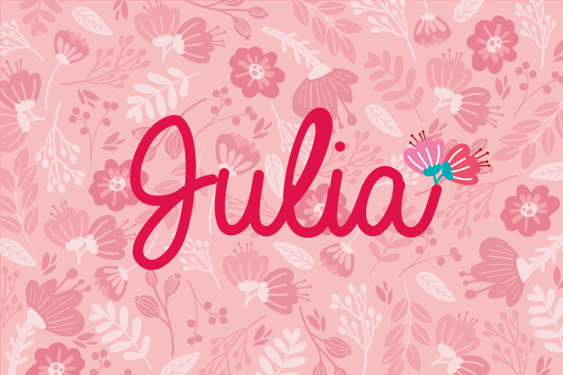 Individual mesa personalizable diseño floral - TenVinilo