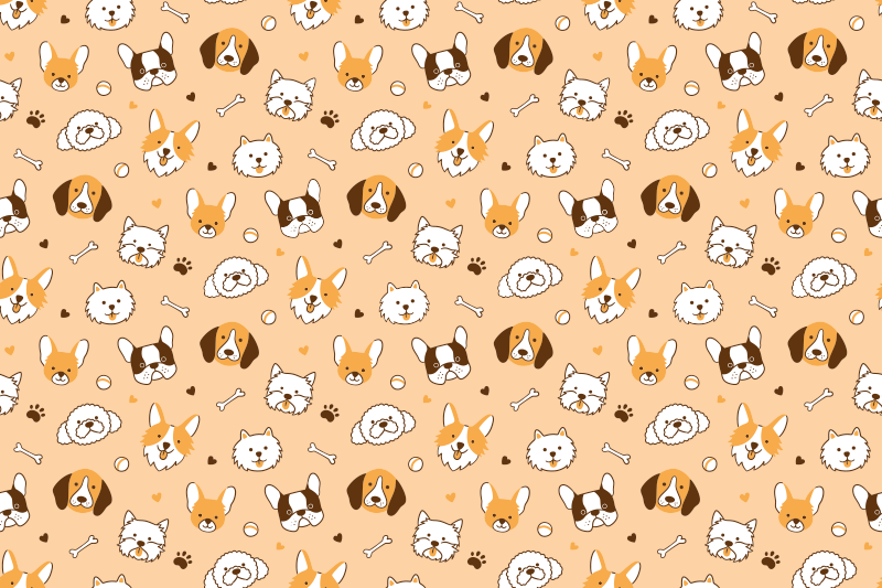 Mantel individual original Variedad de perros - TenVinilo