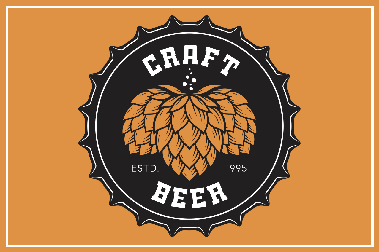 Individual mesa original logo de cerveza artesanal - TenVinilo