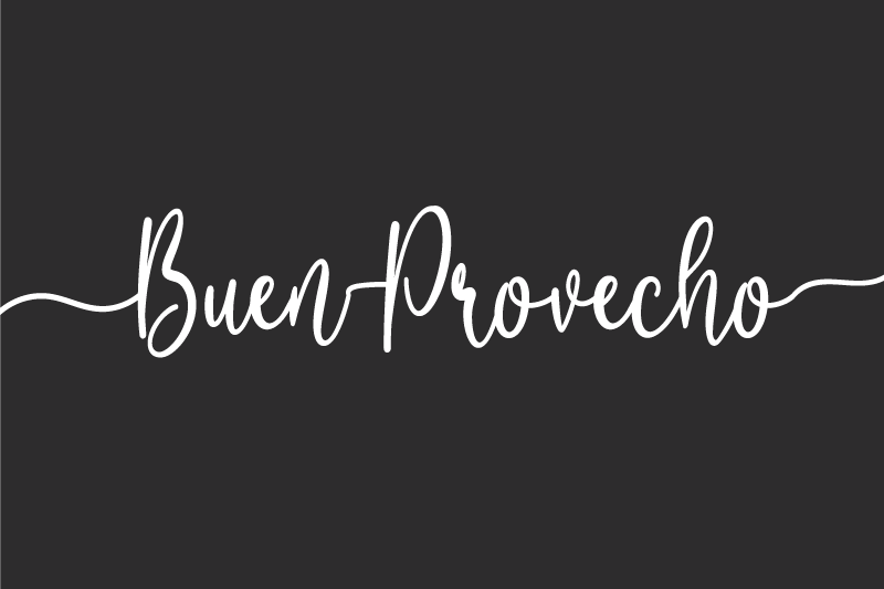 Mantel individual frases Disfrute de su comida - TenVinilo