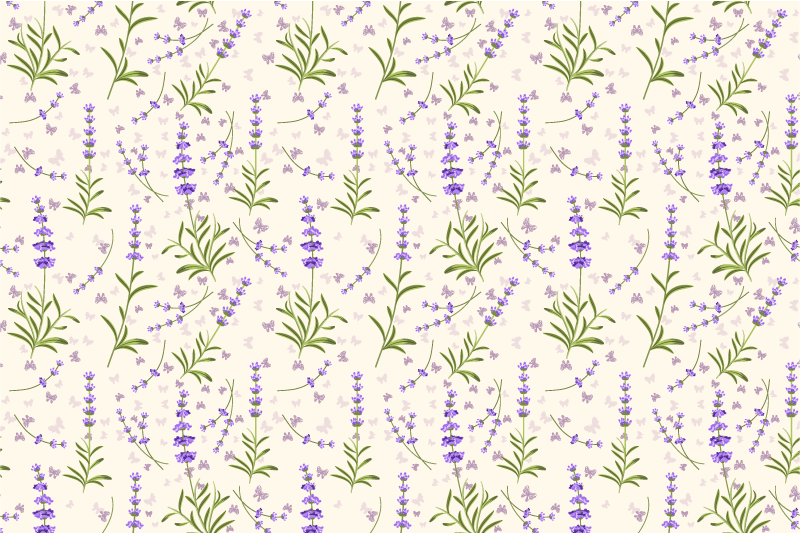 Individual de mesa patrón lavanda floral - TenVinilo