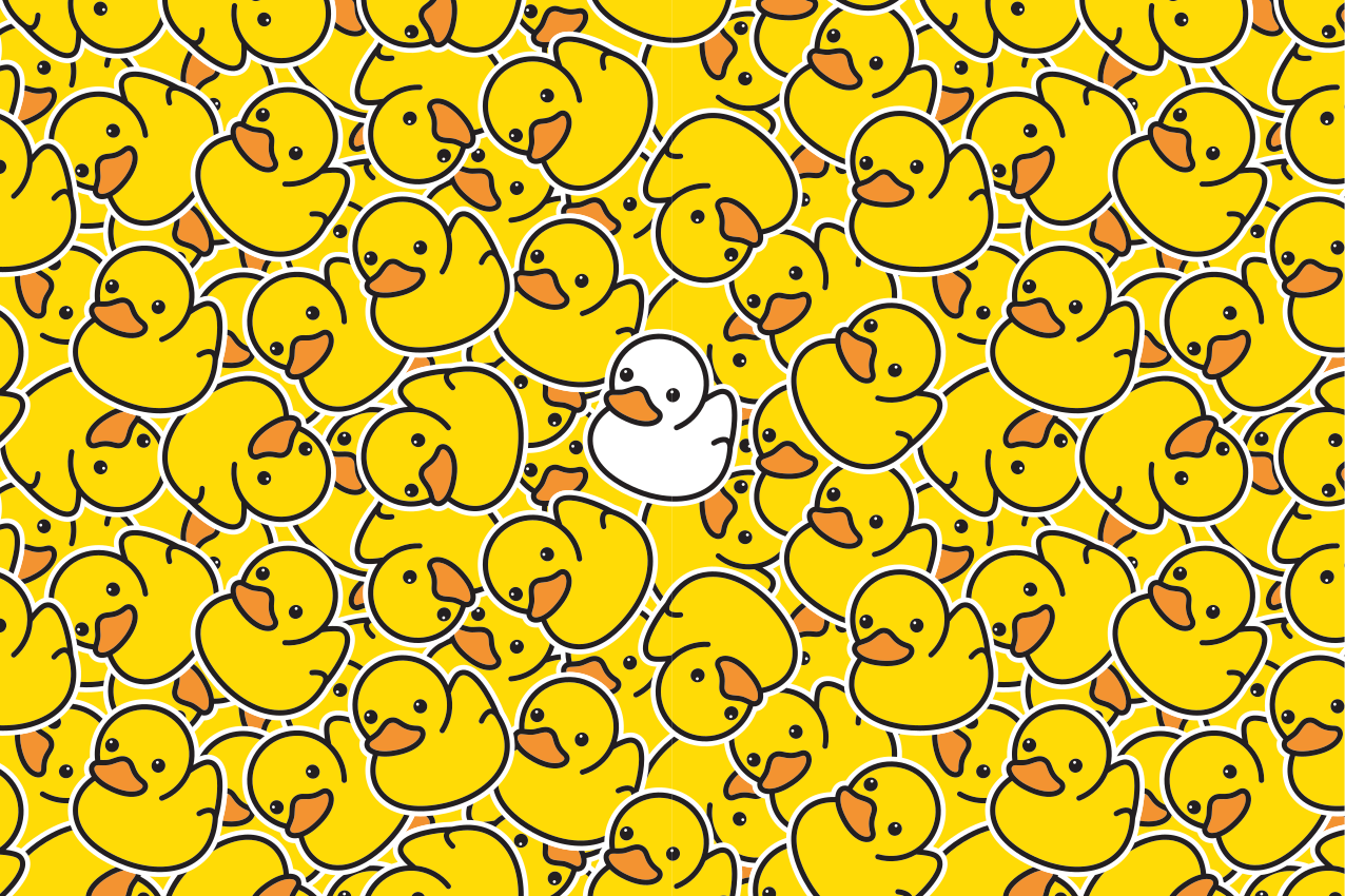 Individual mesa infantil patrón de patitos - TenVinilo