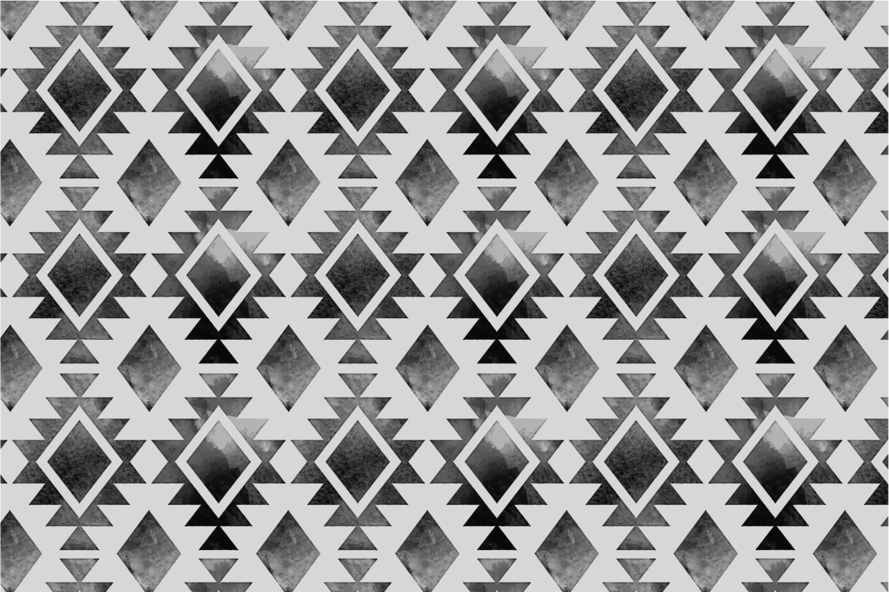 Individual de mesa patrón geométrico monocromo - TenVinilo