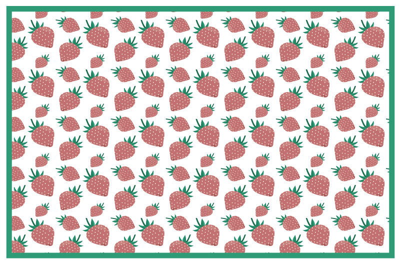 Individual mesa original con diseño de fresas - TenVinilo