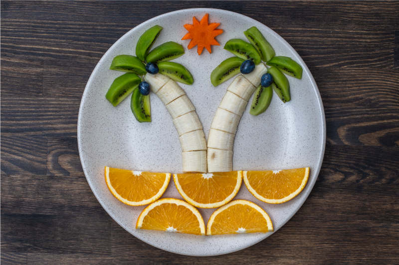Individual mesa original arreglo de frutas tropicales - TenVinilo