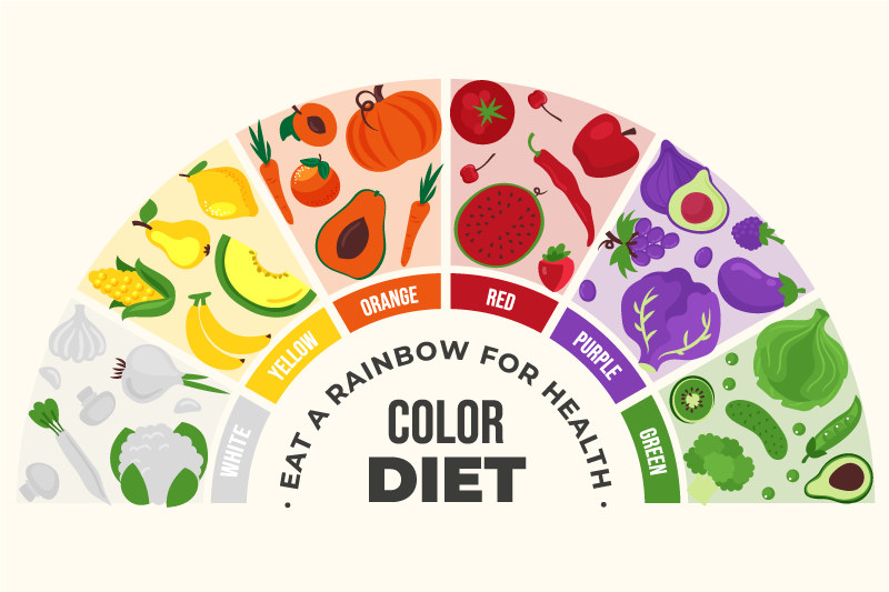 Mantel individual frases Carrito de comida arcoiris - TenVinilo