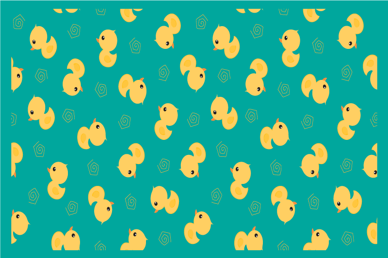 Individual mesa infantil patrón de patitos adorables - TenVinilo