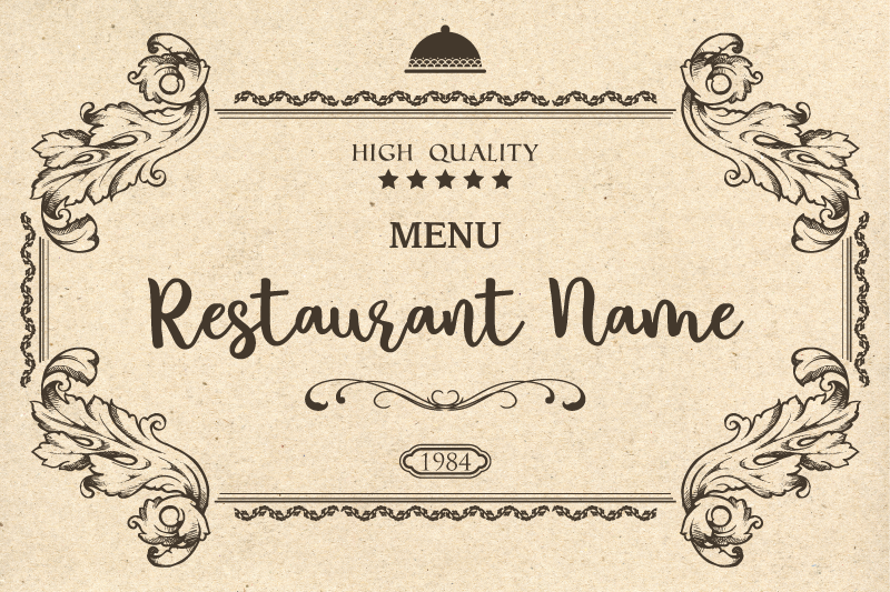 Mantel individual restaurante Beige personalizable con utensilios - TenVinilo