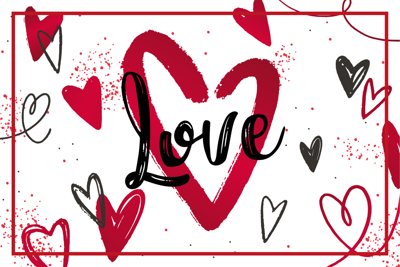 Individual de mesa frase diseño corazón amor - TenVinilo