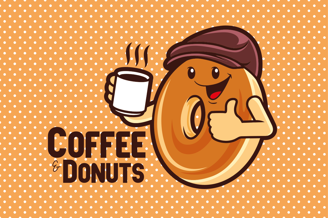 Individual mesa infantil personaje donut feliz - TenVinilo