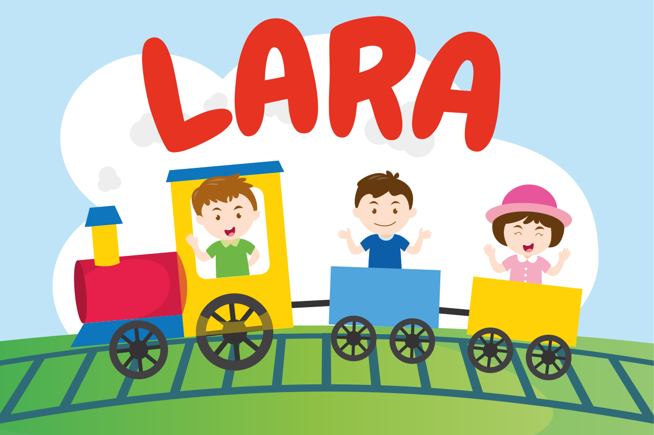 Individual mesa infantil ilustración de tren infantil - TenVinilo