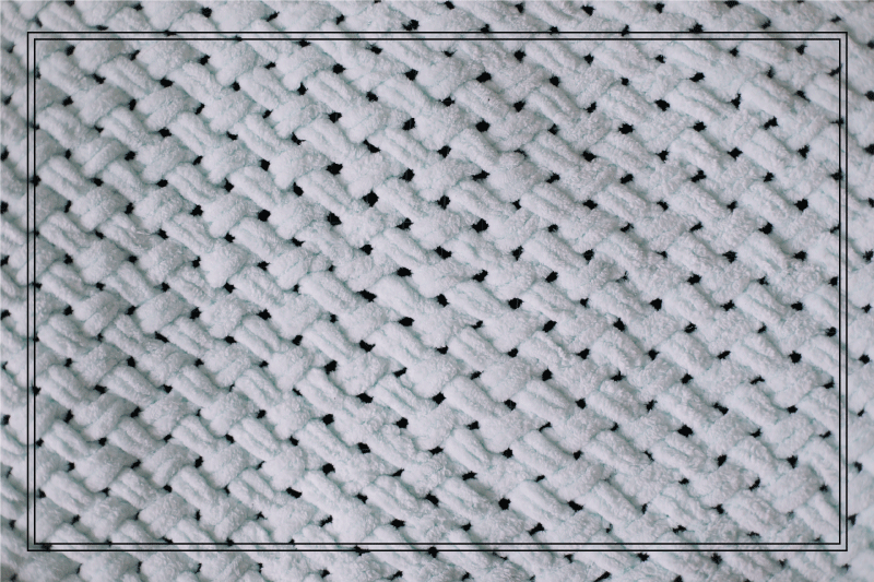 Individual de mesa patrón superficie textil tejida - TenVinilo