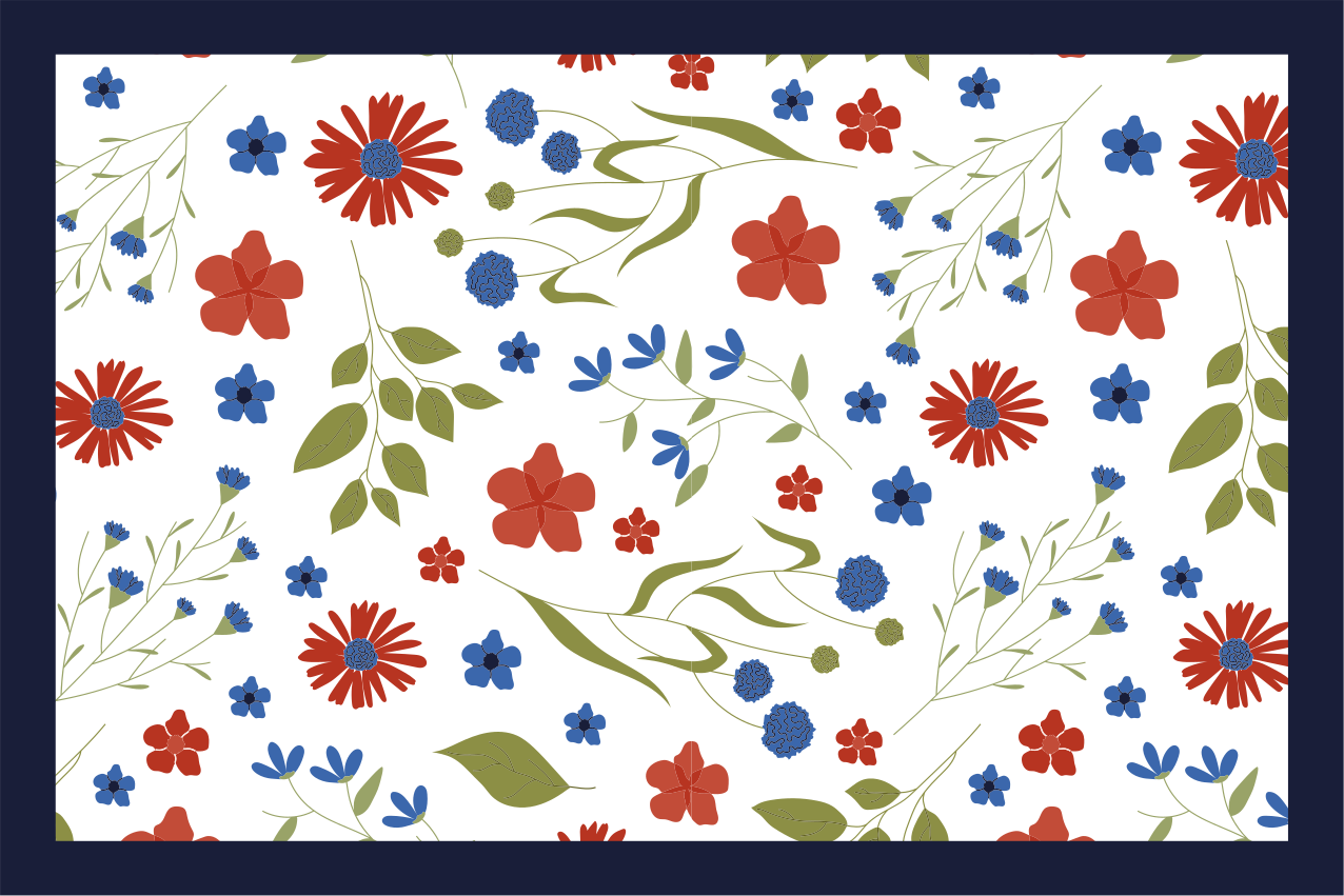 Individual mesa infantil encanto floral - TenVinilo