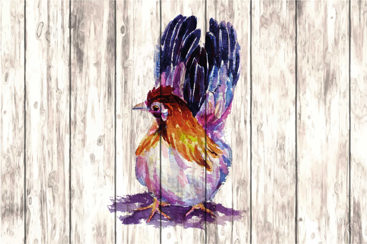 Individual mesa original ilustración de pájaro colorido - TenVinilo