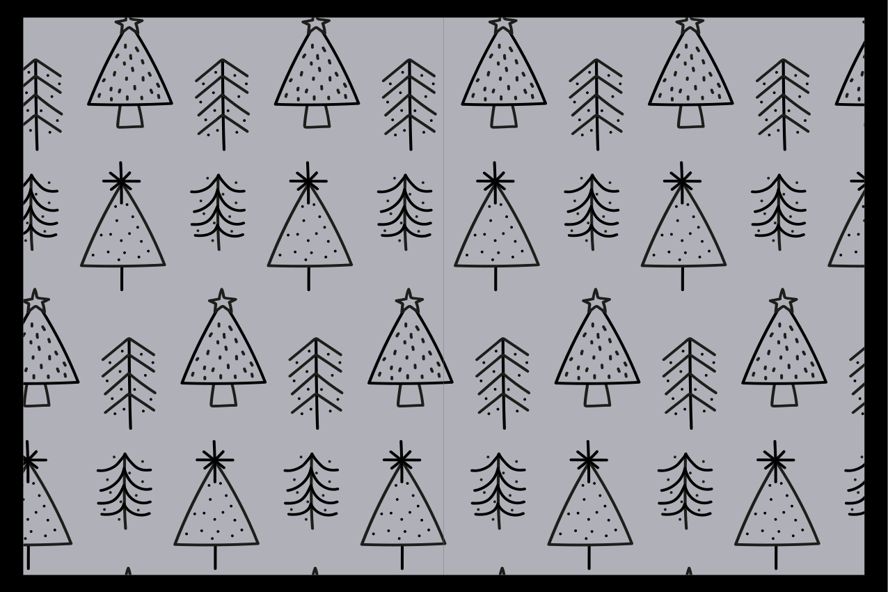 Individual mesa navideño Árboles de navidad estilizados - TenVinilo