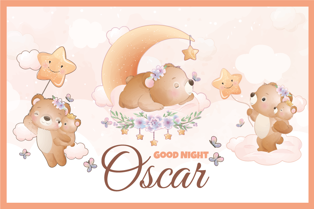 Individual mesa infantil osos con estrellas - TenVinilo