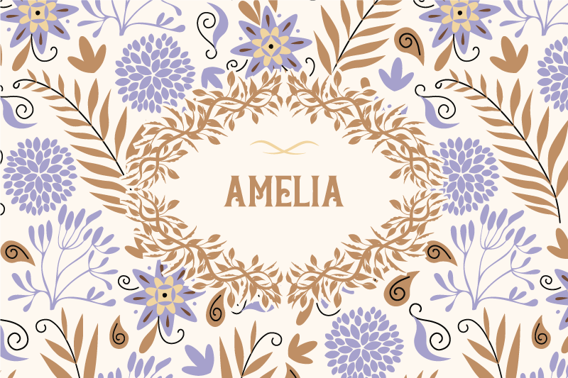 Individual mesa personalizable manteles con flores - TenVinilo