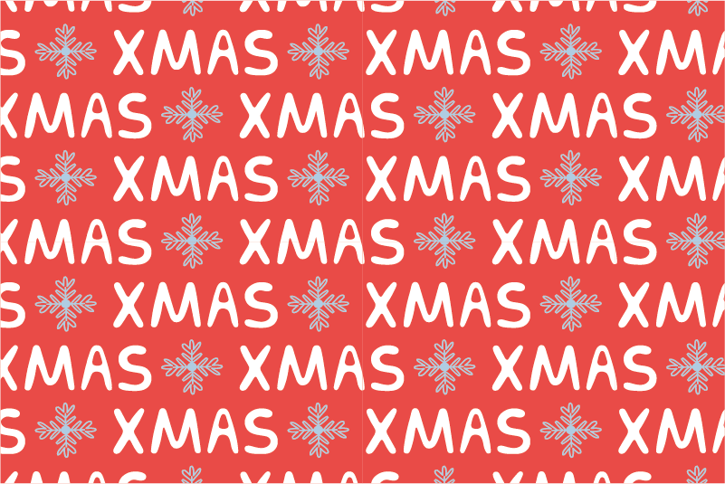 Individual mesa navideño patrón navideño rojo - TenVinilo