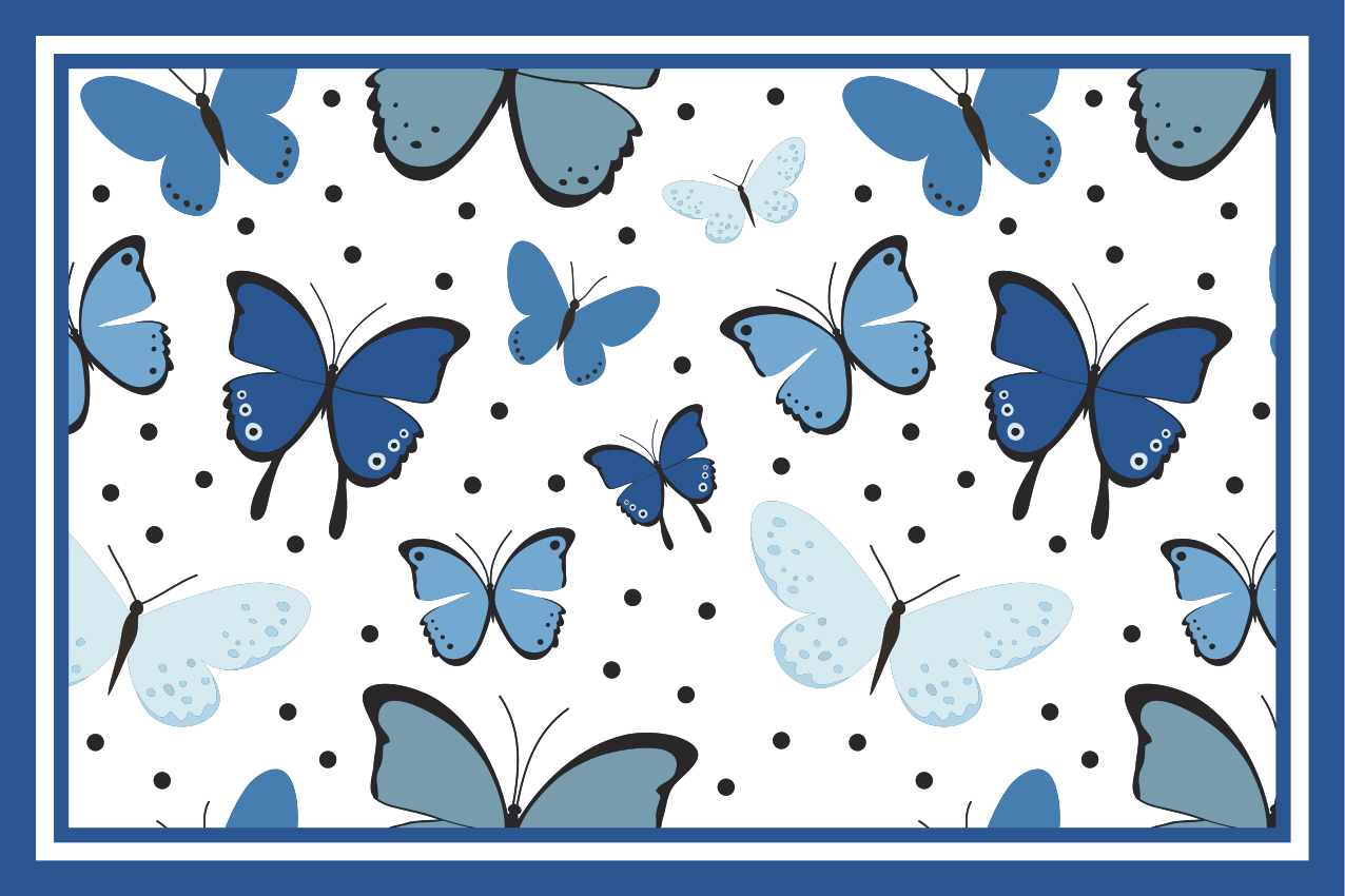 Individual mesa infantil diseño de mariposas - TenVinilo