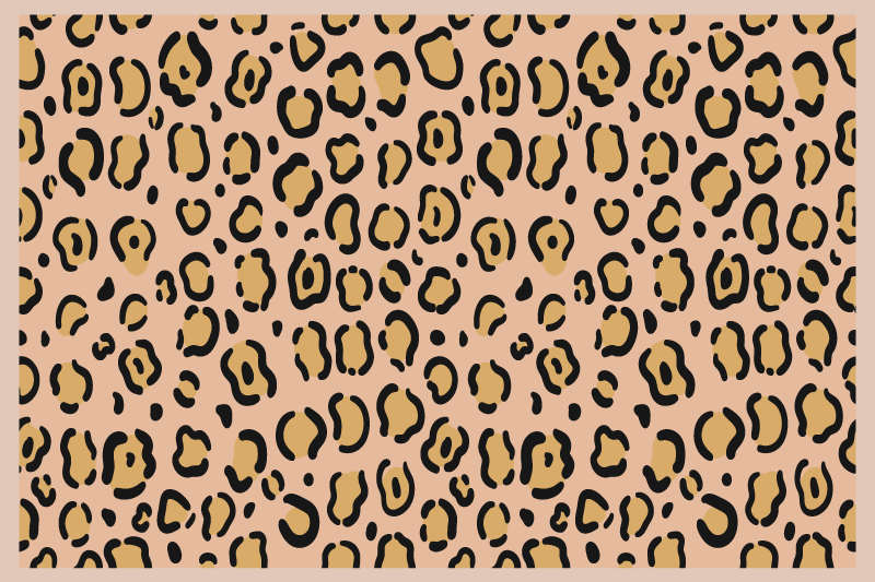 Individual de mesa patrón estampado de piel de leopardo - TenVinilo