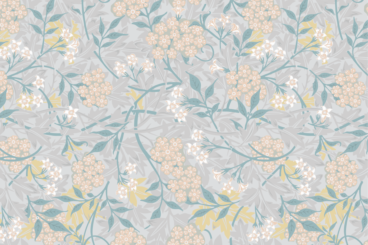 Individual de mesa patrón textura floral inspirada - TenVinilo