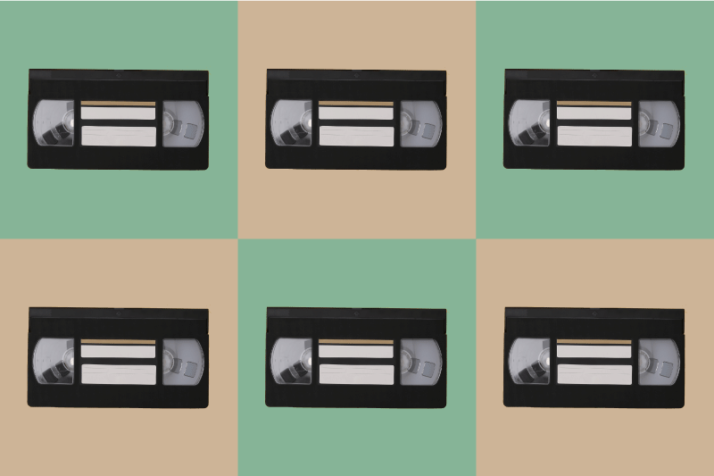 Individual mesa original patrón de cinta vhs vintage - TenVinilo