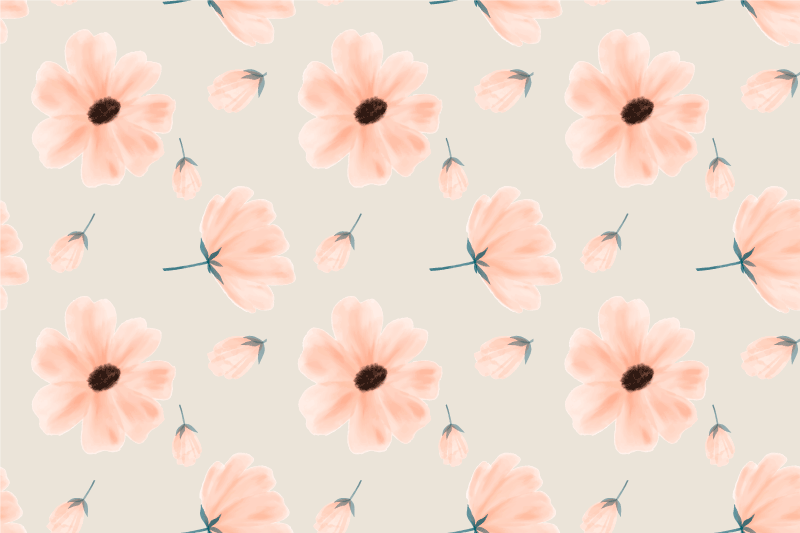 Individual mesa original arreglo floral inspirado - TenVinilo