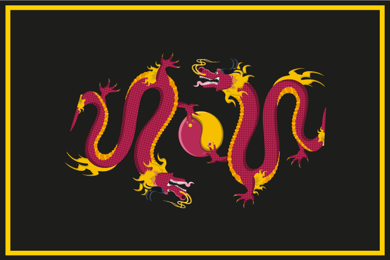 Mantel individual original Yin y yang dos dragones - TenVinilo