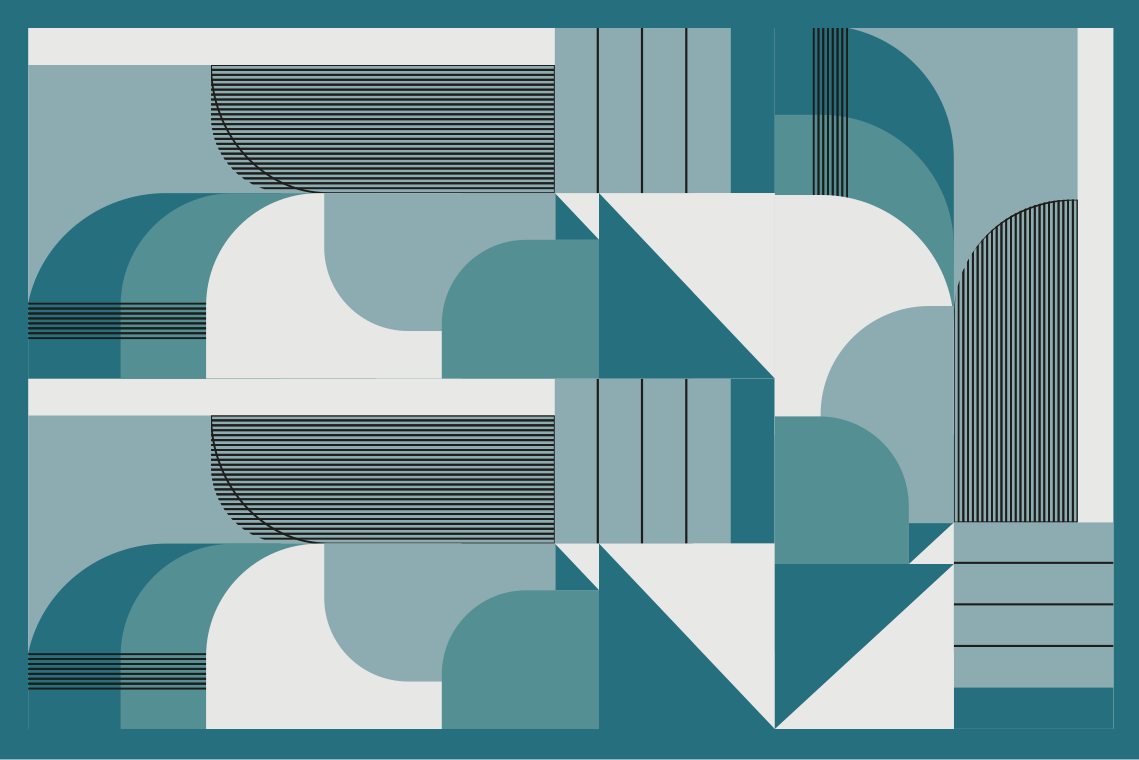 Mantel individual original Diseño urbano geométrico azul - TenVinilo