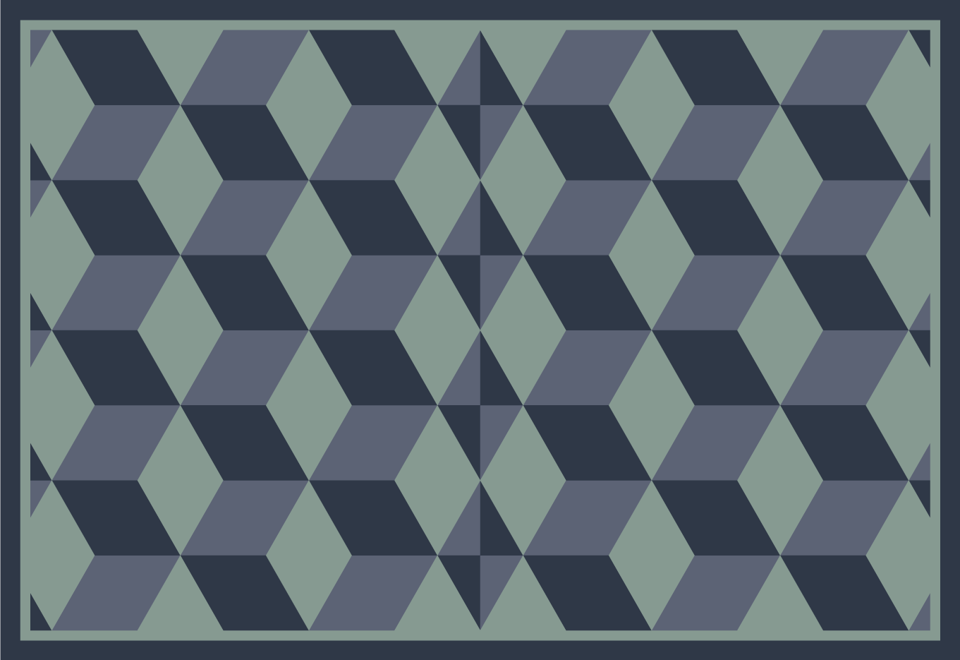 Individual mesa navideño azulejos de estilo geométrico - TenVinilo