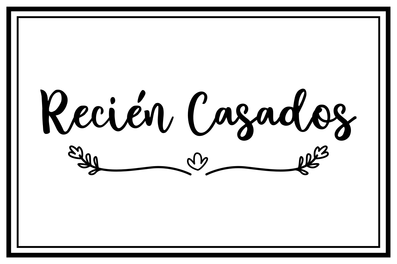 Manteles individuales de vinilo recién casados - TenVinilo